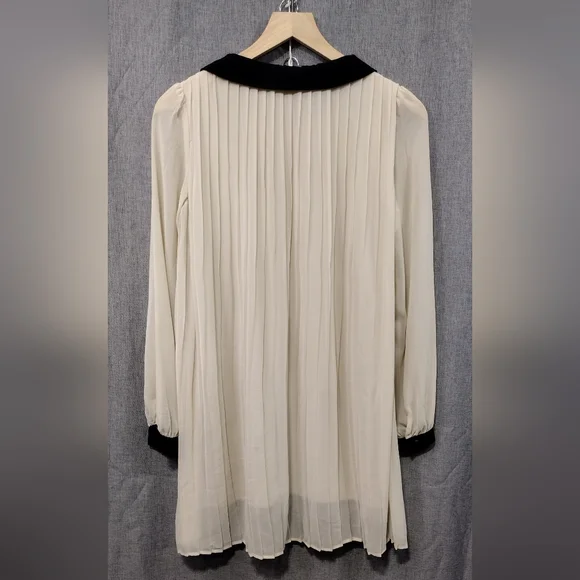 Forever 21 Peter Pan Collar Preppy Dress Women's S White Black Academy Babydoll - Picture 5 of 9